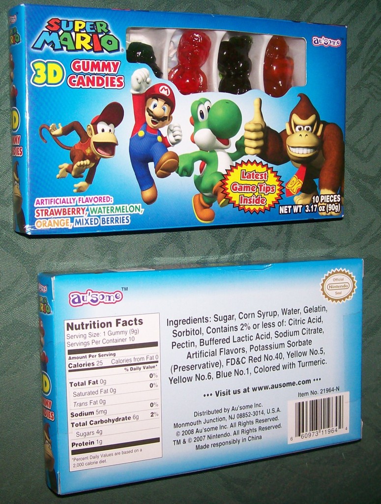 Super Mario 3D Gummy Candies